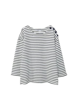 MANGO Textured striped sweatshirt