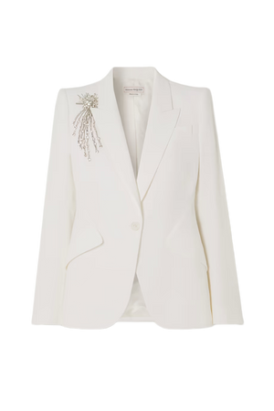 Alexander McQueen Embellished Jacket White
