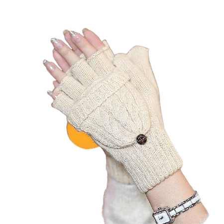 Adorable Winter Knitted Gloves