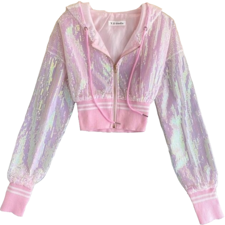 iridescent pink sequin jacket