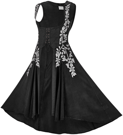 TAURIEL MAXI OVERDRESS LIMITED EDITION SILVER EMBROIDERY | Holy Clothing | $87.00