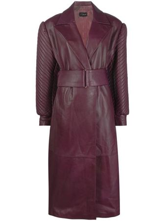 Manokhi Belted Leather Trench Coat - Farfetch