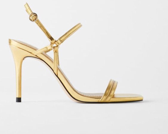 gold Zara sandals