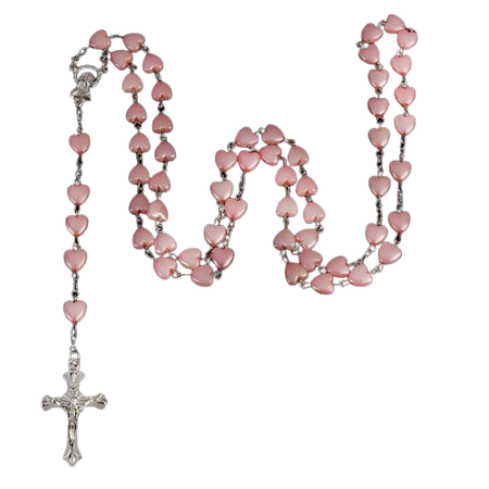 Rosary Bead Cross Necklace