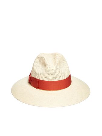 Borsalino Borsalino Woven Ribbon Hat - Paglia mattone - 10891423 | italist