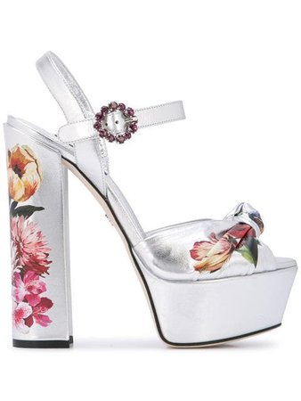 Dolce & Gabbana floral print platform sandals