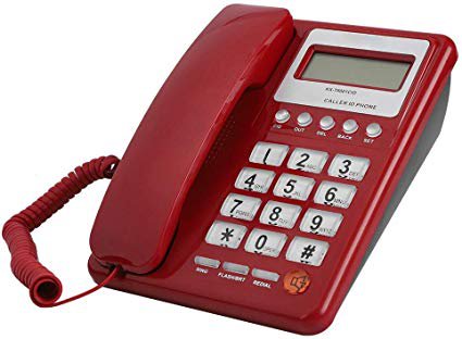 Wired Telephone, Desktop Corded Linedline Fixed Phone Support Caller ID Display,Redial,Flash,Real-time Date/Week Display: Amazon.ca: Electronics