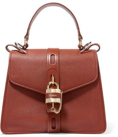Aby Medium Textured-leather Tote - Brown