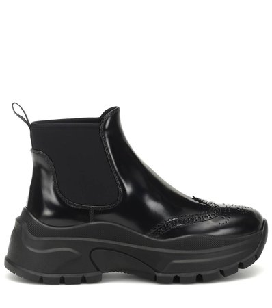 Prada Leather Ankle Boots (£735)