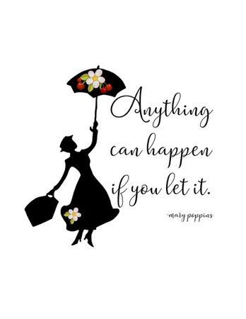 Mary Poppins Print Mary Poppins Quotes Mary Poppins Wall | Etsy