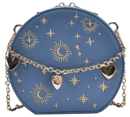 celestial star and moon purse
