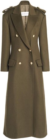 Alexandre Vauthier Wool Double-Breasted Long Coat