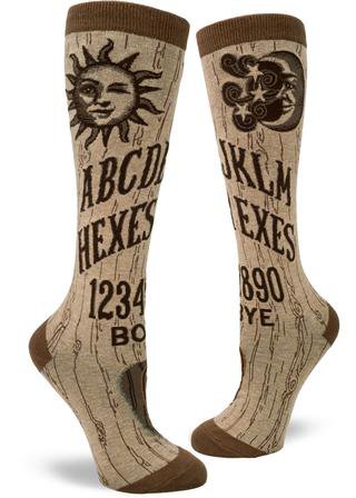 Spirit Board Socks for Women | Sun and Moon Knee-High Socks - Cute But Crazy Socks