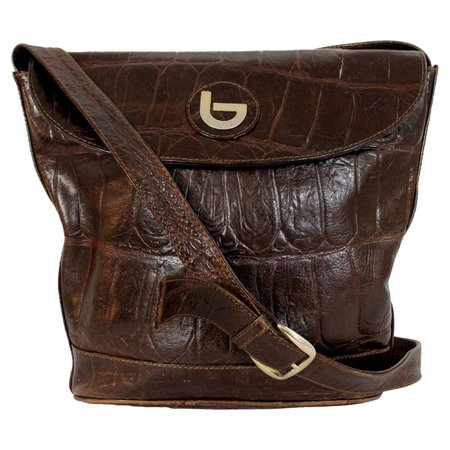 Byblos Brown Leather Bucket Bag For Sale at 1stDibs