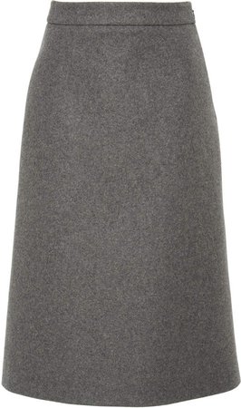 Wool-Felt Midi Skirt