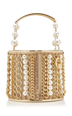 Olivia Embellished Brass Bucket Bag By Rosantica | Moda Operandi