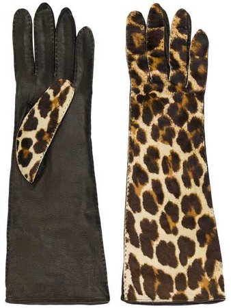 Prada Vintage Leopard Print Gloves - Farfetch