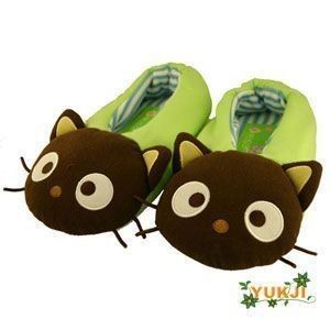 Chococat green slippers