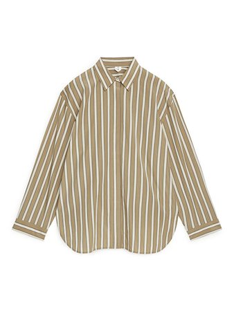 Relaxed Cotton Shirt - Beige - Shirts & blouses - ARKET SE