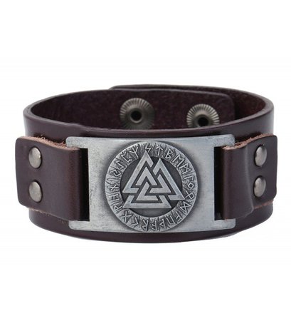 wicca-jewelry-odin-24-norse-runes-slavic-amulet-sigil-gothic-cuff-leather-bracelet-antique-silver-brown-cy1879sioaq.jpg (600×660)