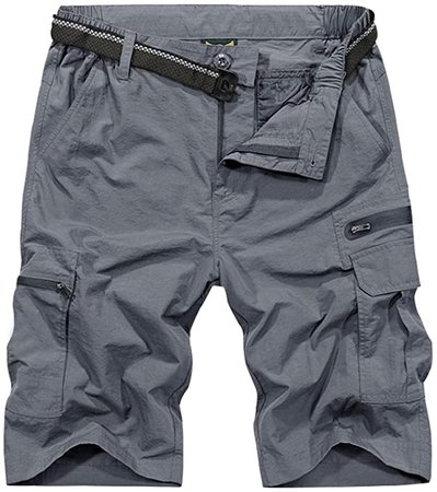 Amazon.com: Jessie Kidden Mens Outdoor Casual Expandable Waist Lightweight Water Resistant Quick Dry Fishing Hiking Shorts (6222 Grey 32): Clothing