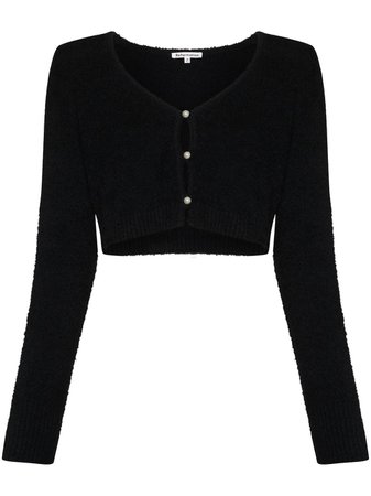 Shop black Reformation Lotte cropped cardigan with Express Delivery - Farfetch
