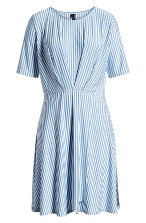 VERO MODA Striped A-Line Minidress blue
