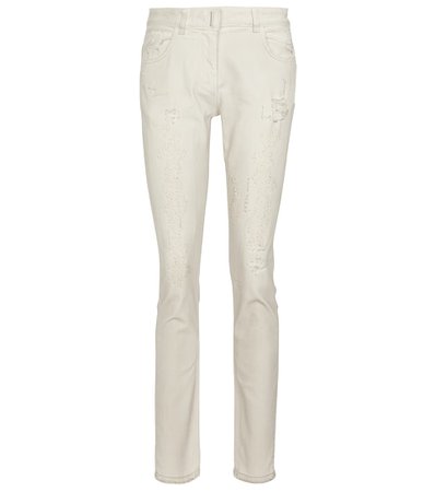 Givenchy Distressed mid-rise skinny jeans