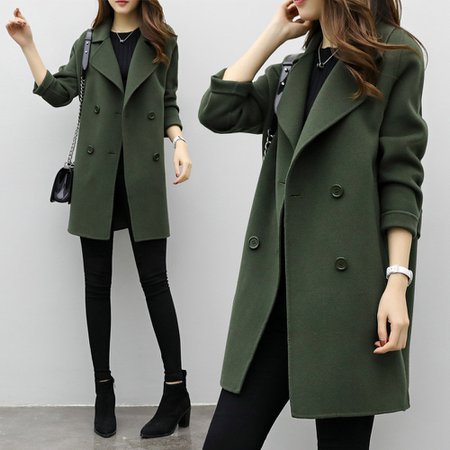 Dark green overcoat