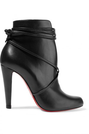 Christian Louboutin Womens S.I.T. Rain 100 leather ankle boots Black, Black Boots ⋆ Renza Weddings