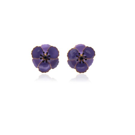 Milou Jewelry Light Purple Blossom Flower Earrings