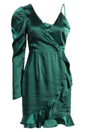 Lulus Moment So Fine Ruffled Single Sleeve Dress | Nordstrom