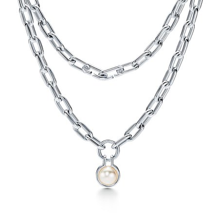 tiffany and co pearl chain necklace