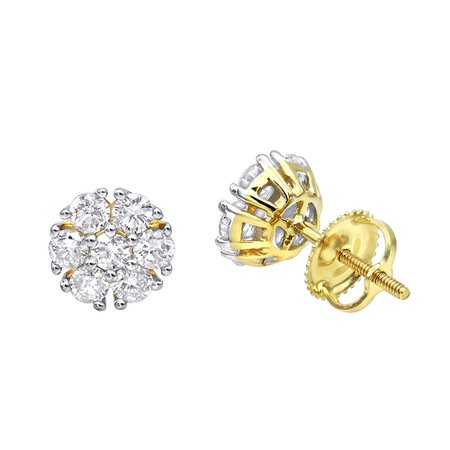 gold diamond earrings - Google Search