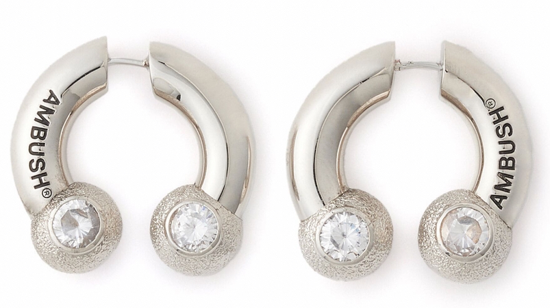 AMBUSH small Barbell earrings