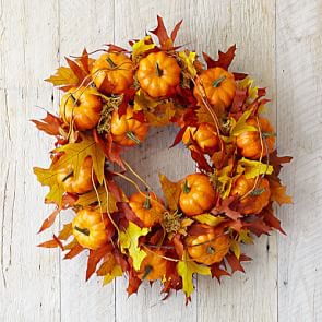 Pumpkins & Berries Wreath | Williams Sonoma