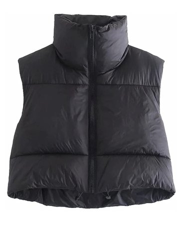 black puffer vest