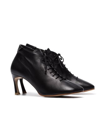 Reike Nen black 70 lace up ankle boots $396 - Buy SS19 Online - Fast Global Delivery, Price