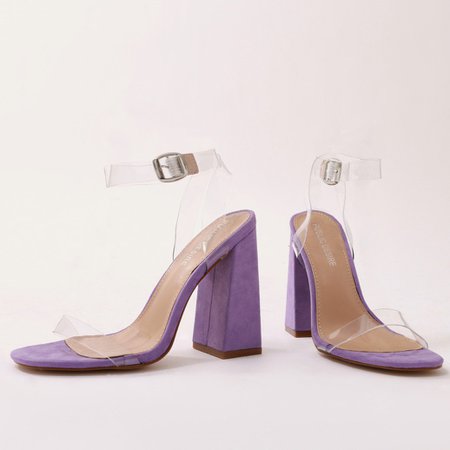 purple block heel