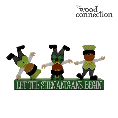 Tricky Leprechaun Trio on Block - The Wood Connection