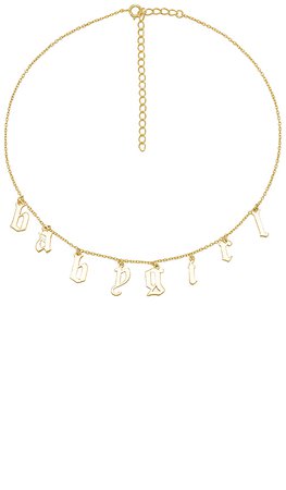 The M Jewelers NY The "Babygirl" Gothic Choker in Gold | REVOLVE