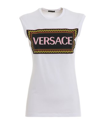 Versace Logo Print Tank Top