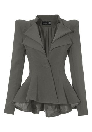 Grey Fit and Flare Blazer