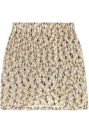 Missoni | Metallic crochet-knit mini skirt | NET-A-PORTER.COM