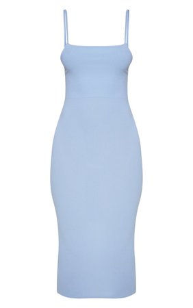 Baby Blue Strappy Midi Dress | Dresses | PrettyLittleThing USA
