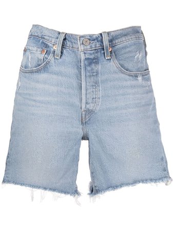 Levi's raw-edge Denim Shorts - Farfetch