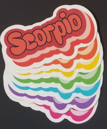 Scorpio Sticker Weatherproof 7 Colors | Etsy