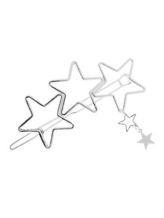 silver star clip barrette