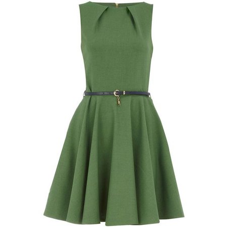 Olive Green Skater Dress