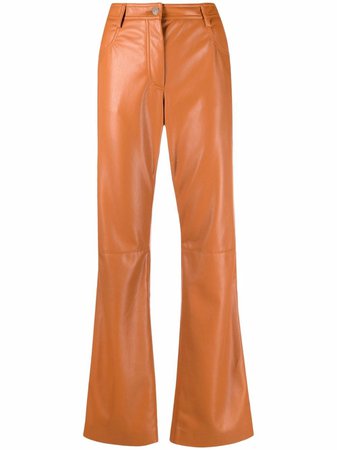 MSGM high-waisted faux-leather Trousers - Farfetch